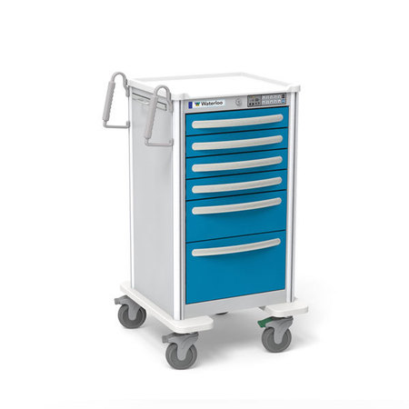 WATERLOO HEALTHCARE Waterloo 6-Drawer Junior Tall Aluminum Bedside Cart JTGEA-333369-ELB